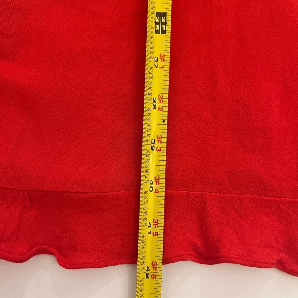 SUNDAY IN BROOKLYN Red Tiered Boho Peasant Dress Size Large - Picture 9 of 9